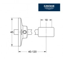 MEDIDAS SOPORTE DUCHA DE PIE GROHE